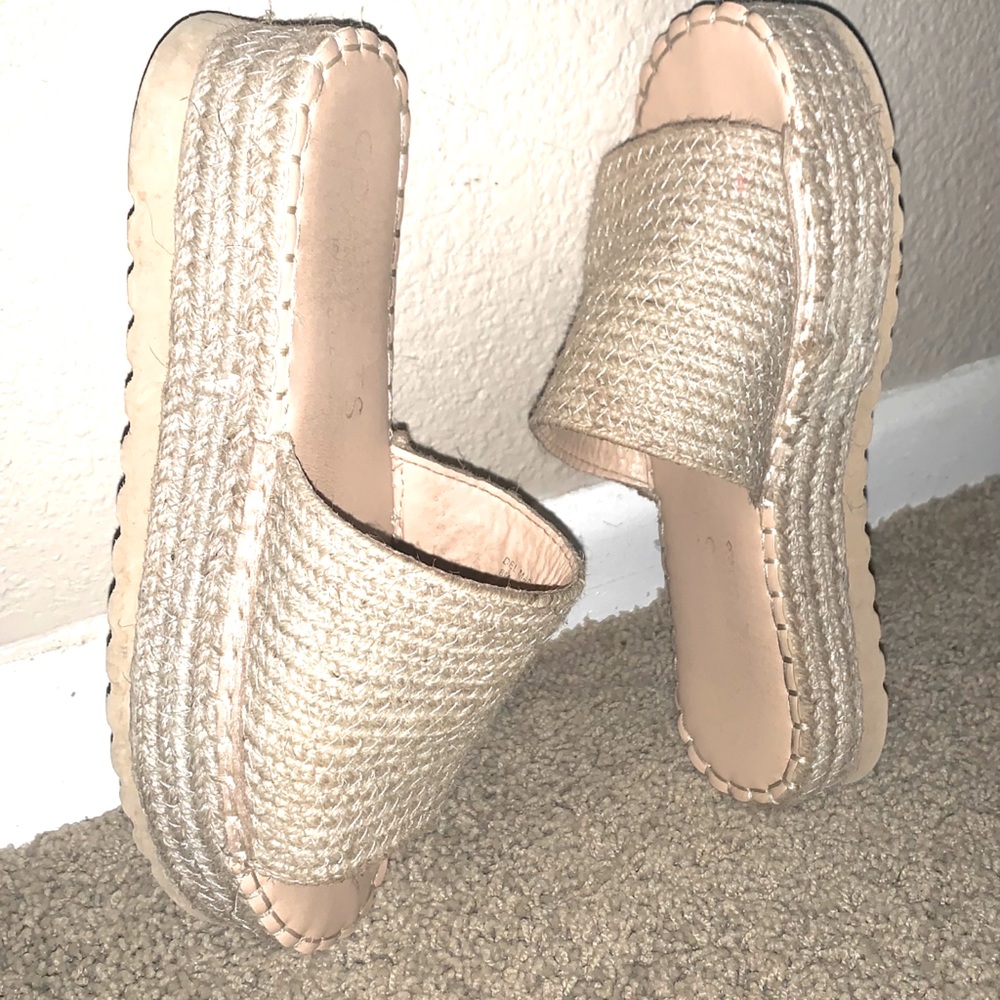 Jute Rope Braided High Platform Sandals